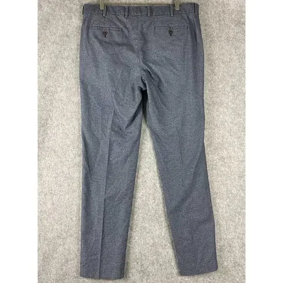 Charles Tyrwhitt Pants Mens 38x34 Blue Stretch Textured Trouser Slim Fit NEW - Picture 10 of 16